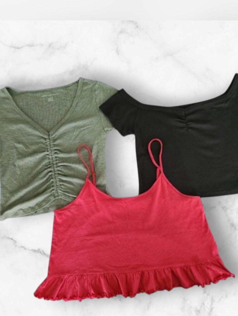 3 American Eagle Crop Tops Size Medium